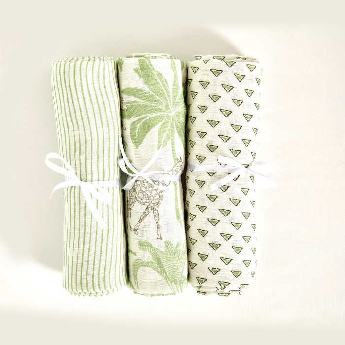 Masai Fitted Cot Sheets - Set of Three
