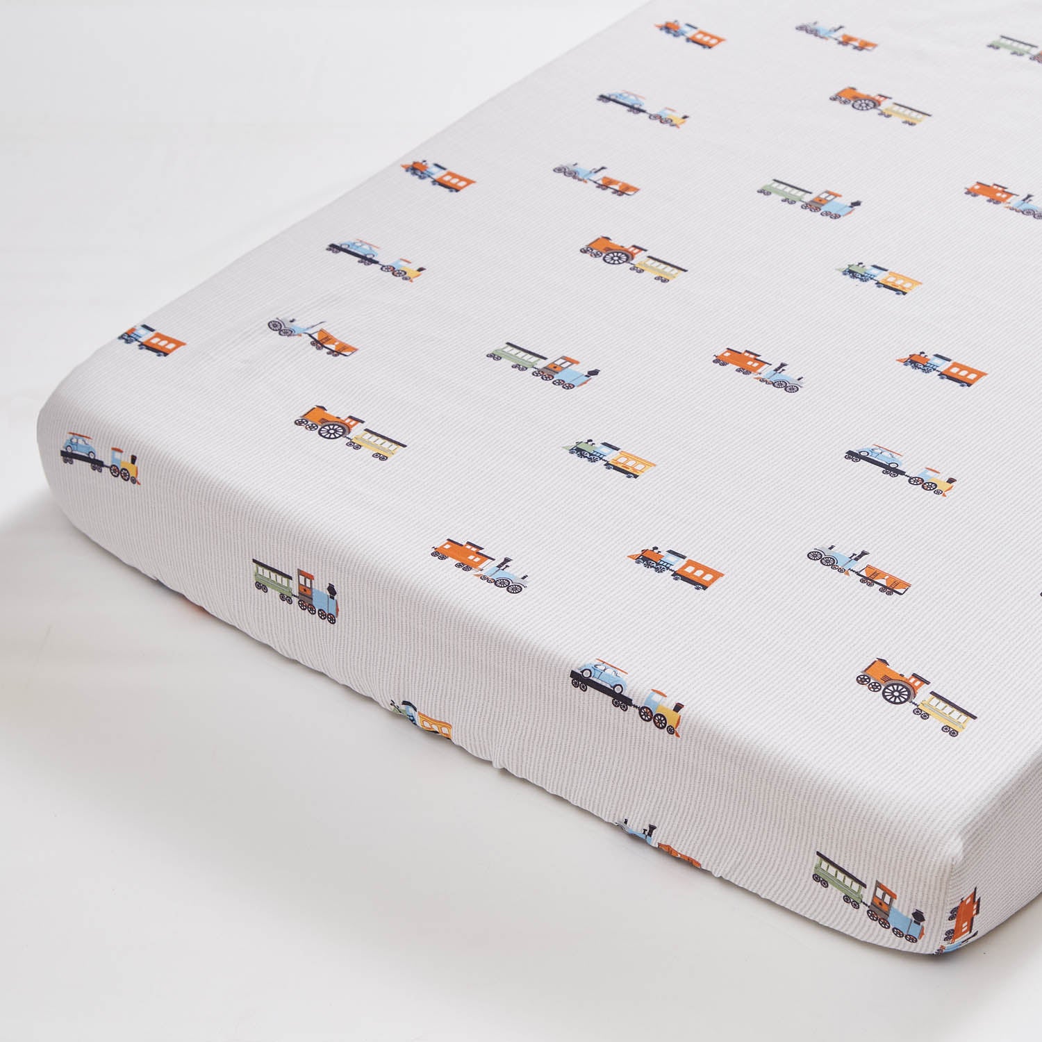 Train Fitted Cot Sheet - Set of Three