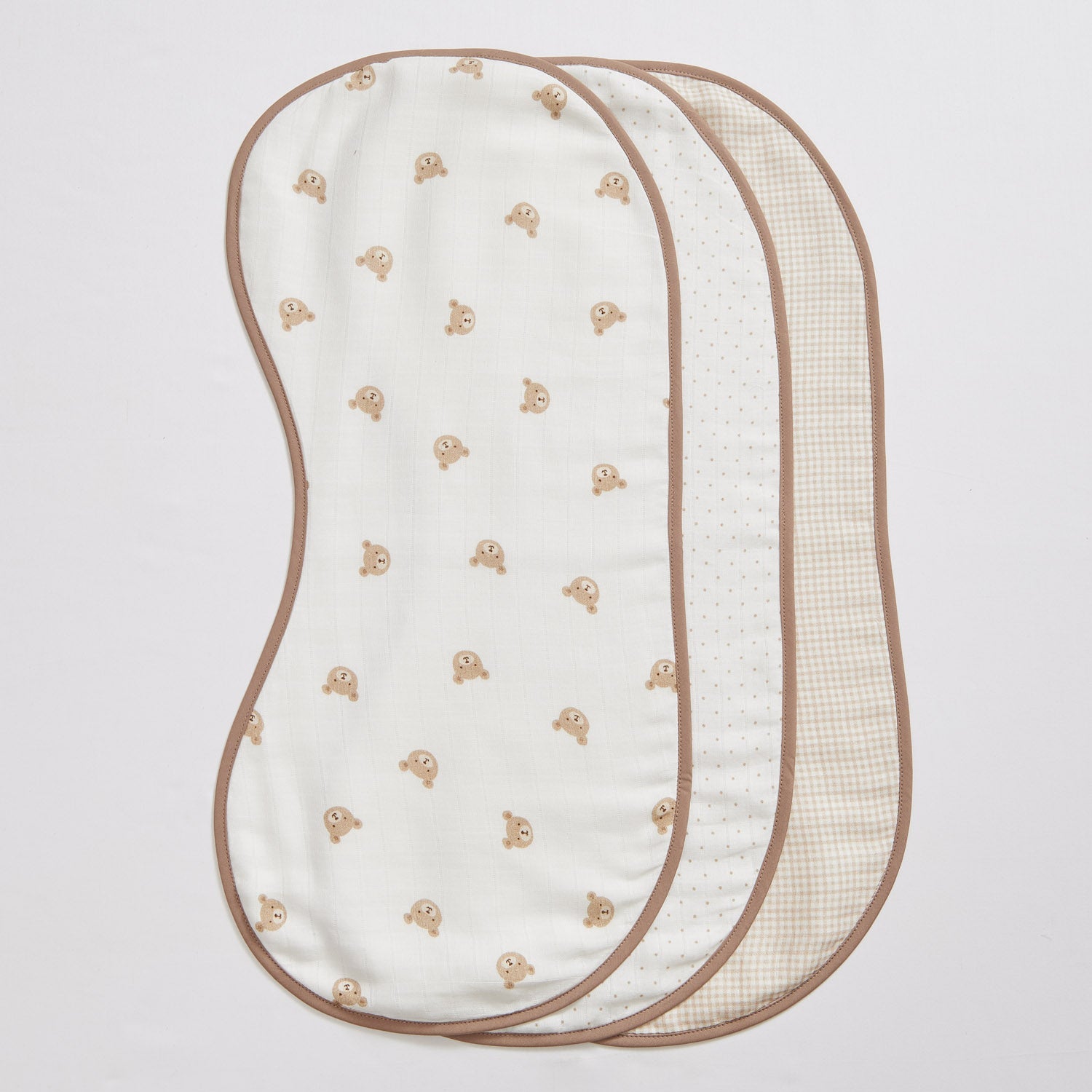 Teddy Burp Cloths - Set of Three