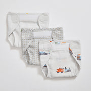 Train Nappies - Set of Three