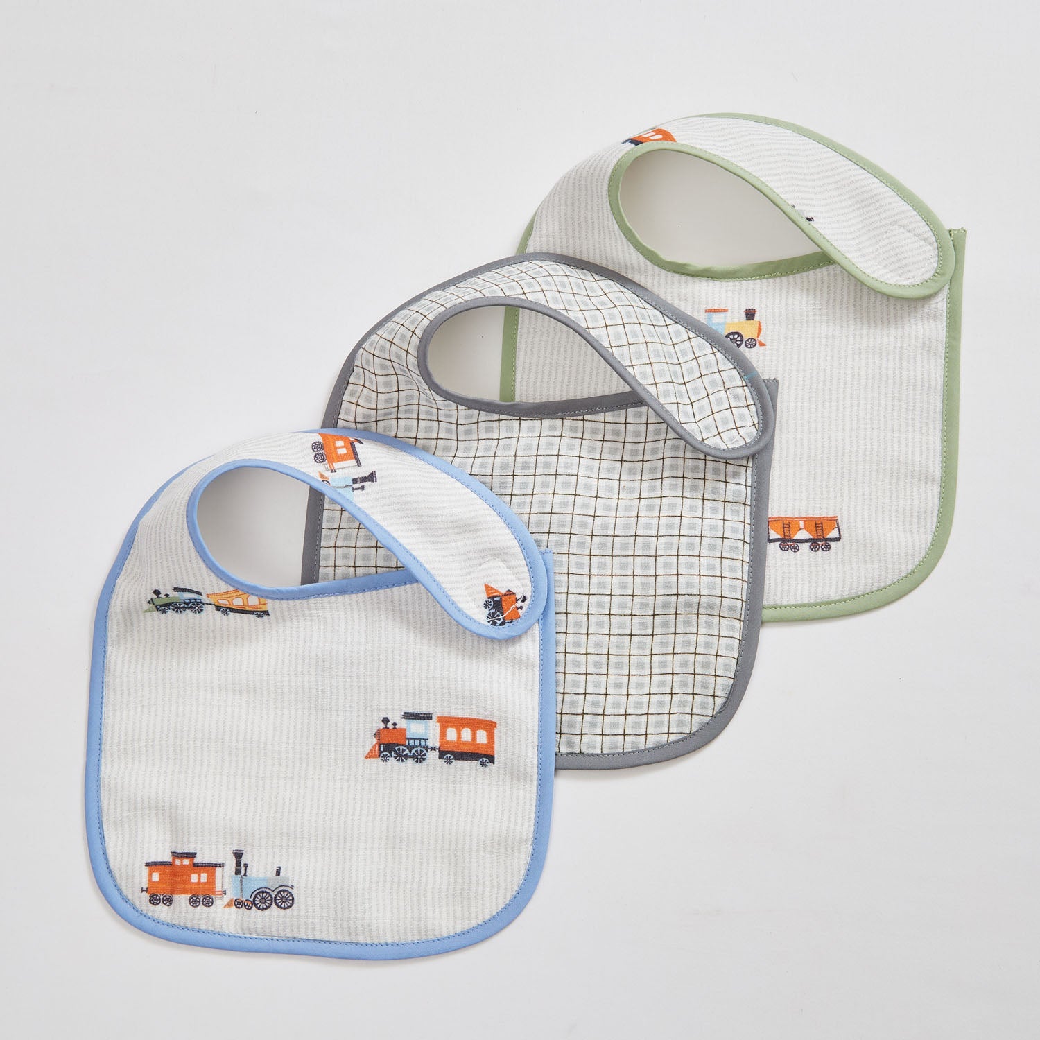 Train Bibs - Set of Three