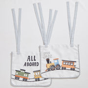 Train Cot Pockets - Set of Two