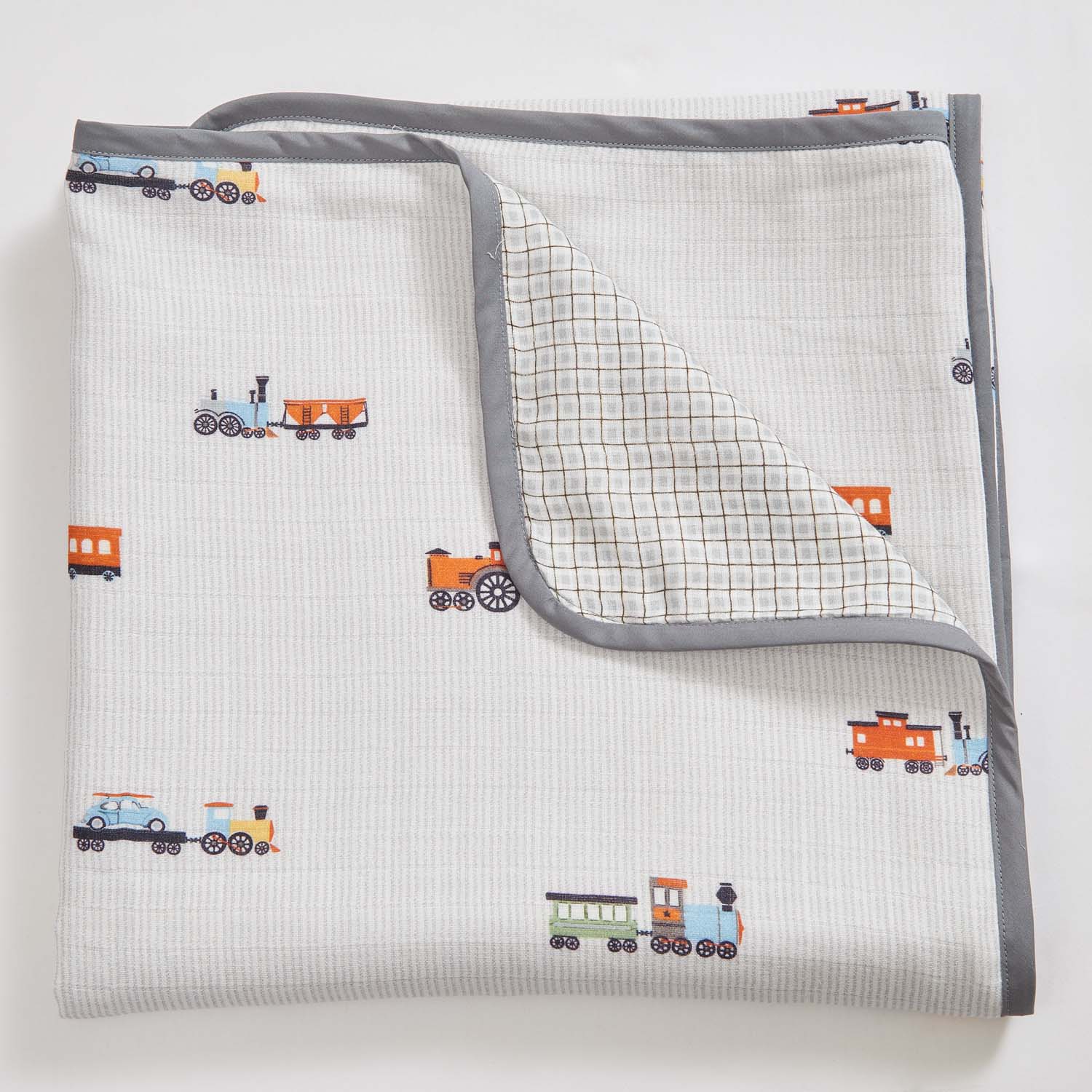 Train Premium Cotton Muslin Blanket