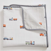 Train Premium Cotton Muslin Blanket