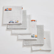 Train Muslin Wash Cloth - Set of Six
