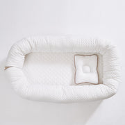 White & Brown Polka Dot Newborn Baby Nest