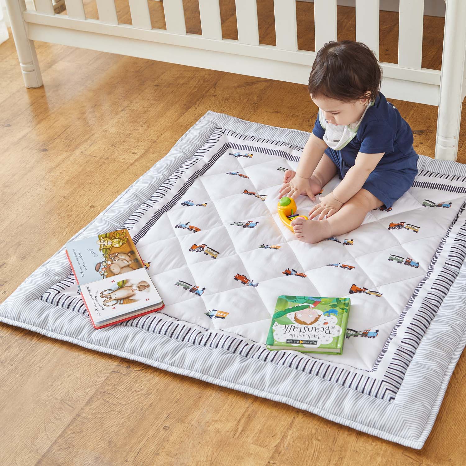 Train Premium Cotton Play Mat