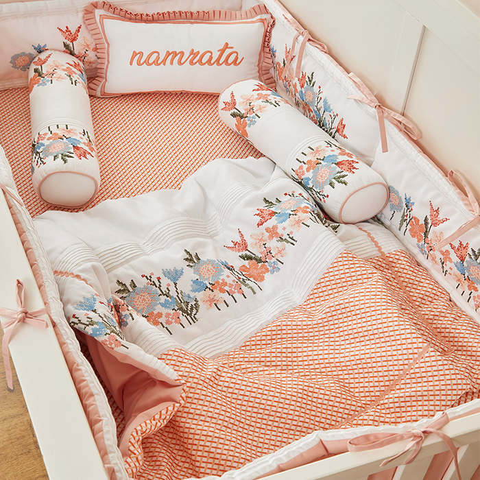 Blossom Crib Bedding - Set of Seven