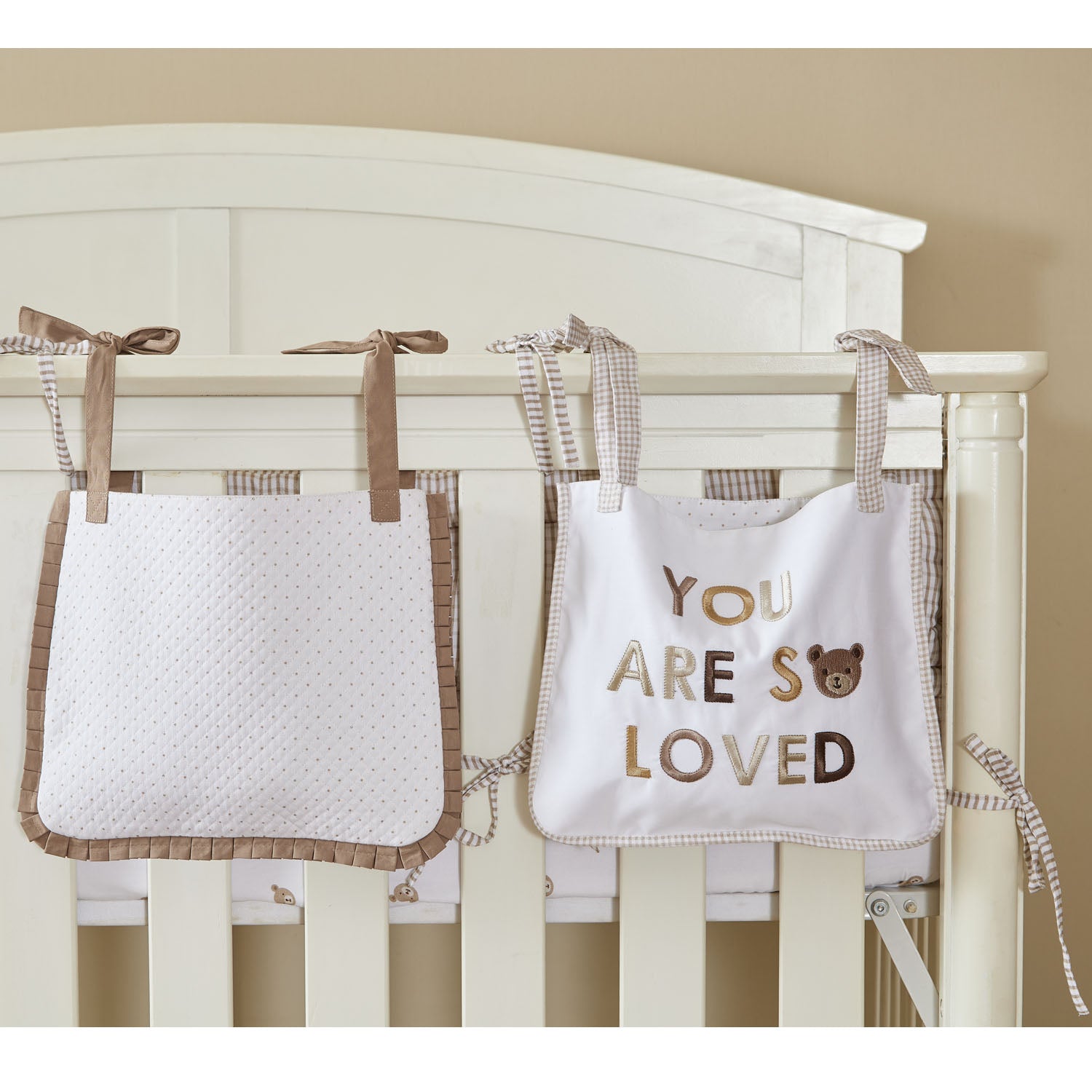 Teddy Cot Pockets - Set of Two