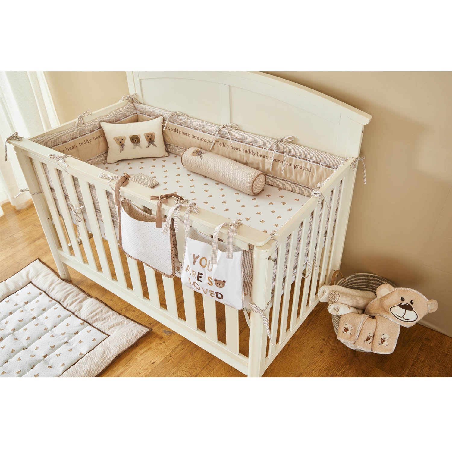 Teddy Cot Pockets - Set of Two