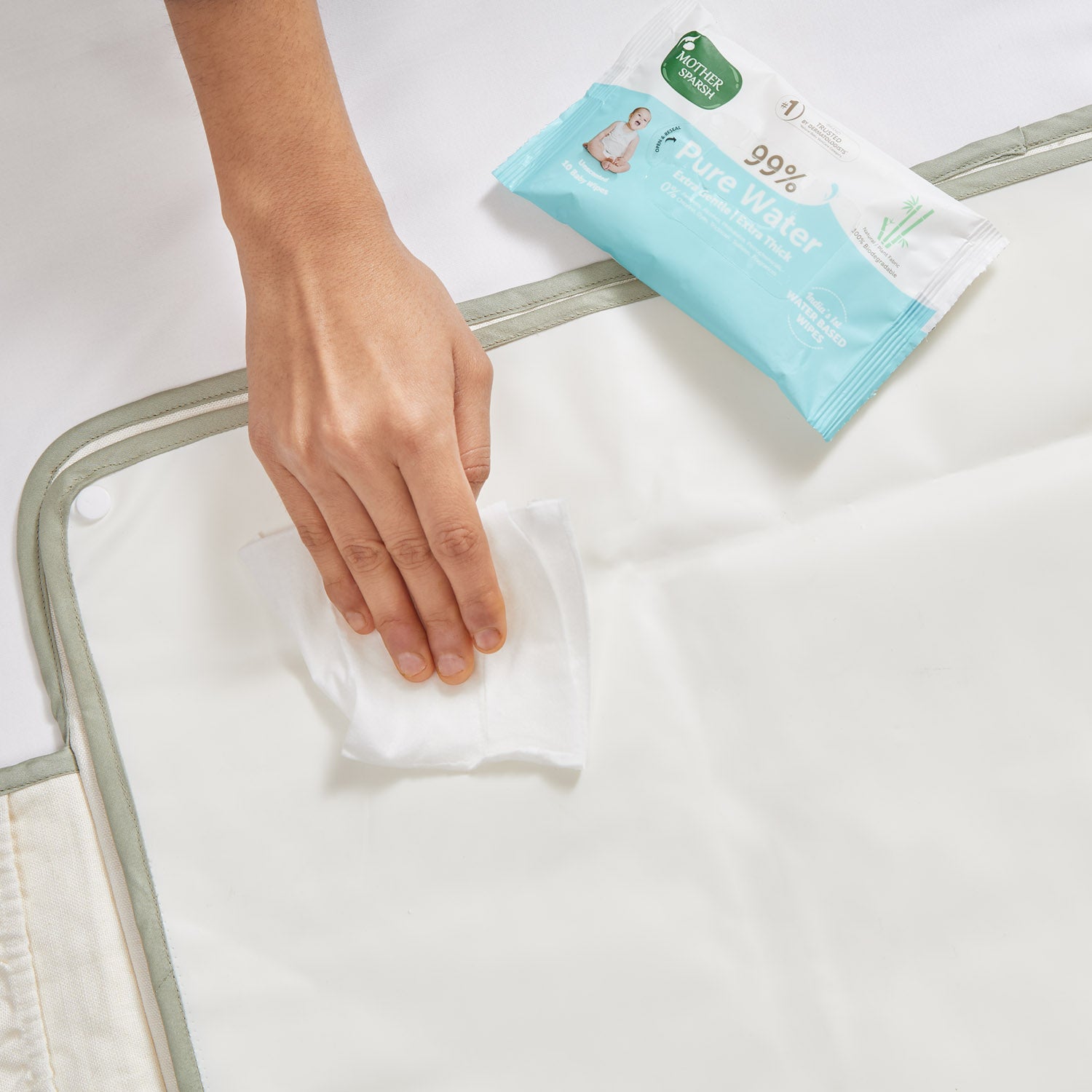 Portable Diaper Changing Mat - White