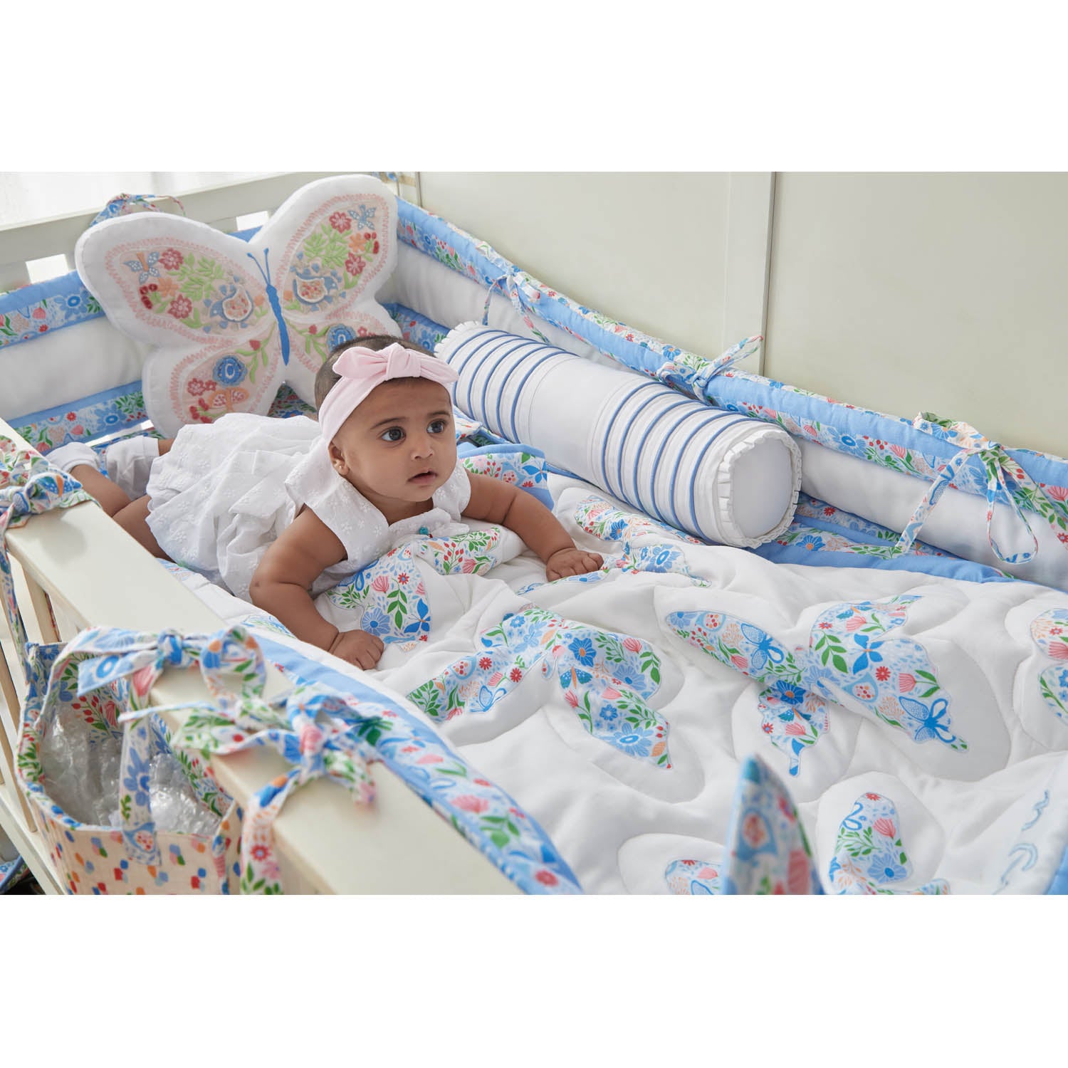 Butterfly Crib Bedding Set - Set of Eight