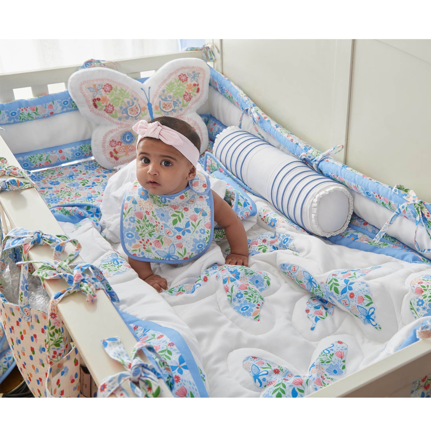 Butterfly Crib Bedding Set - Set of Eight