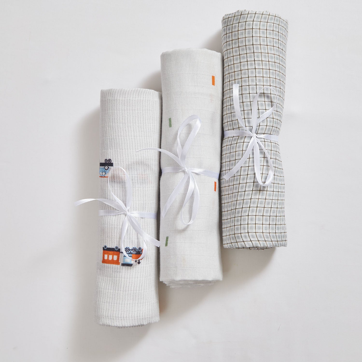 Train Fitted Cot Sheet - Set of Three