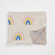 Rainbow Cotton Knitted Blanket