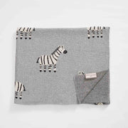 Zebra Cotton Knitted Blanket