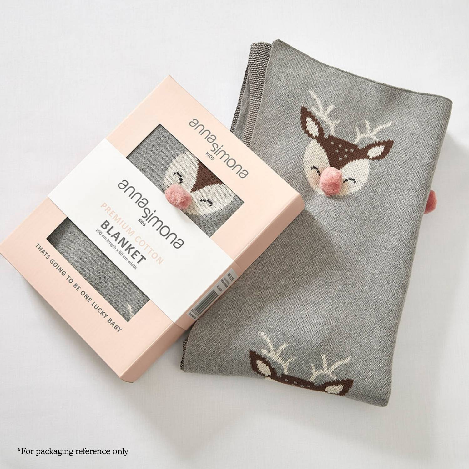 Fox Cotton Knitted Blanket
