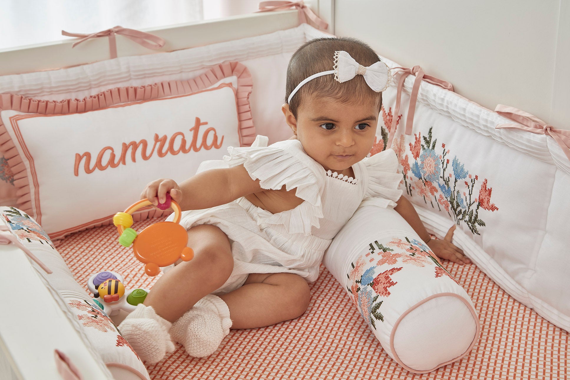 Blossom Crib Bedding - Set of Seven