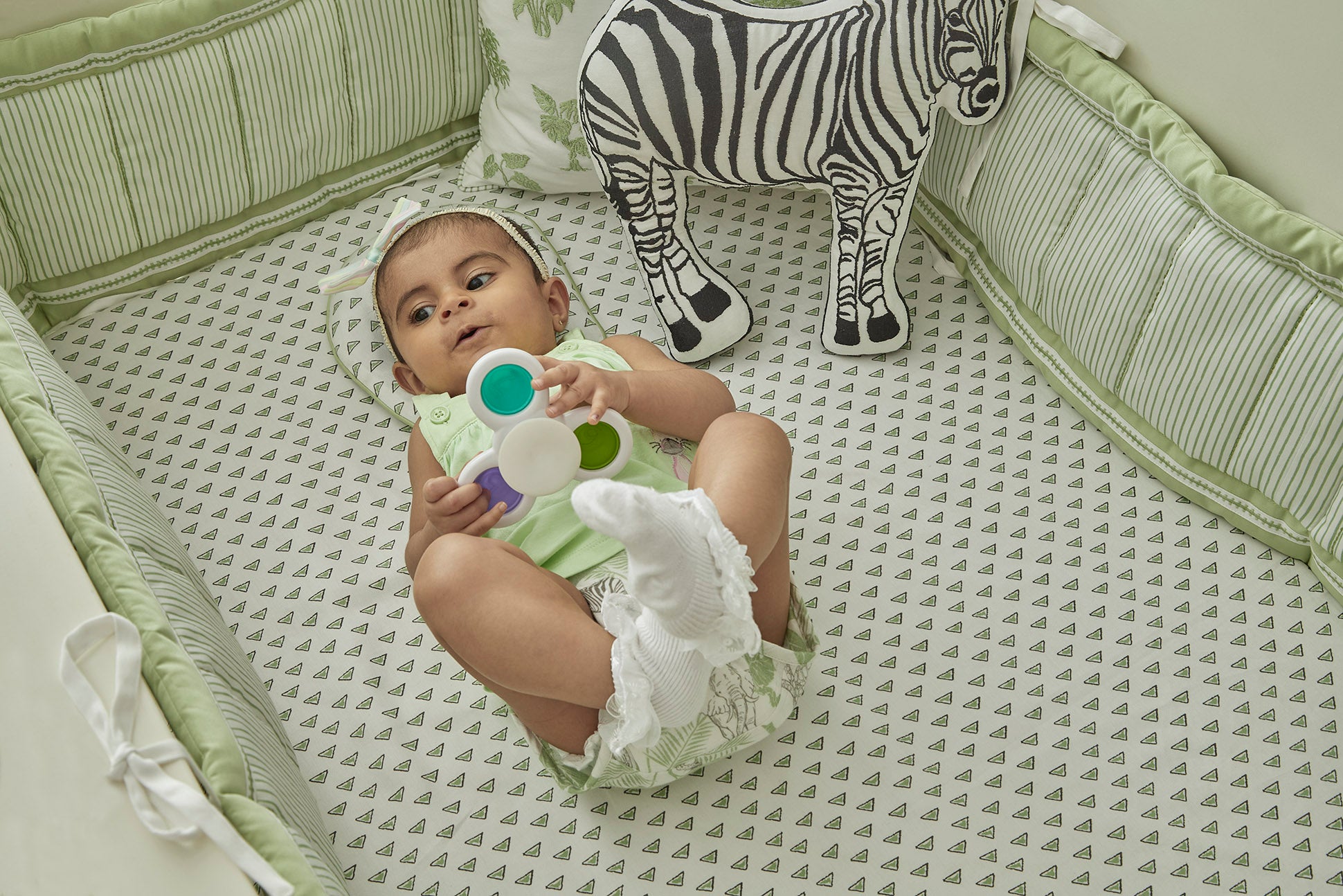 Masai Crib Bedding - Set of Seven