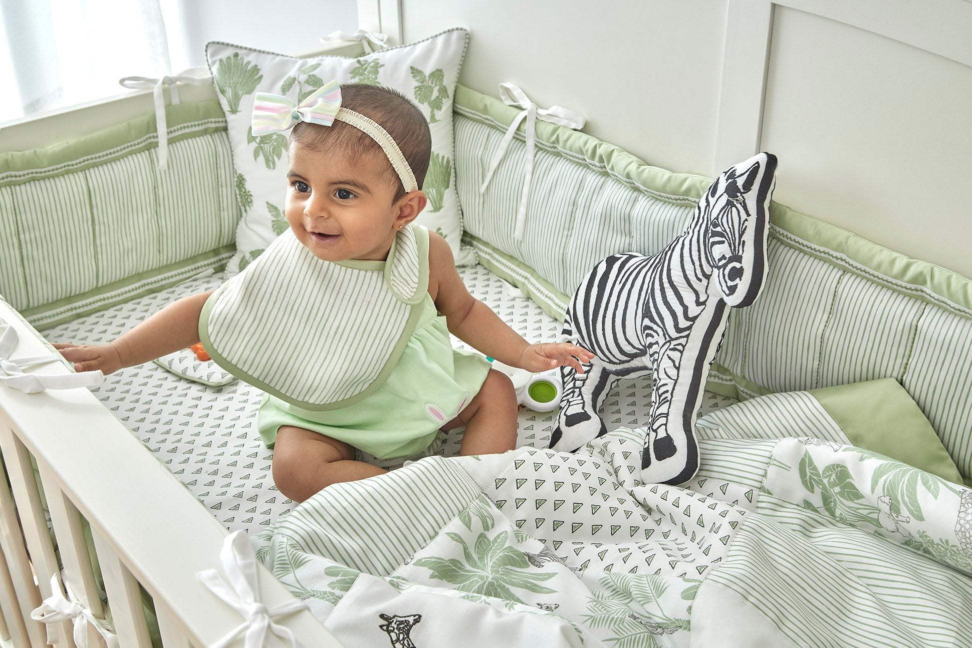 Masai Crib Bedding - Set of Seven