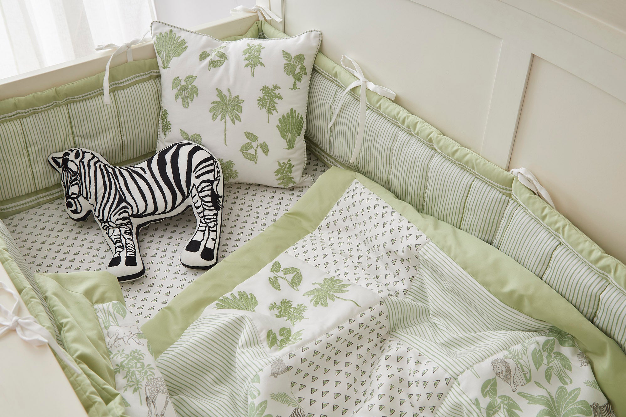 Masai Crib Bedding - Set of Seven