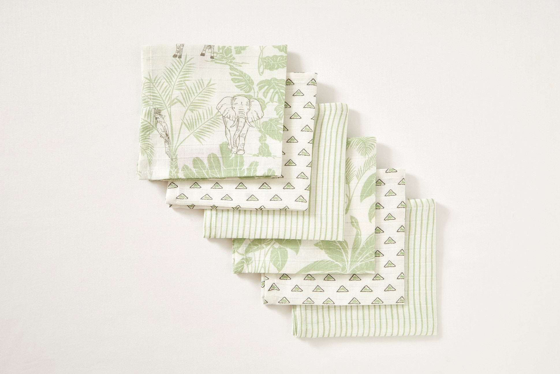 Masai Muslin Wash Cloths - Set of Six