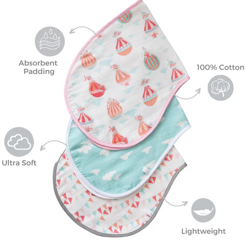 Parachute Burp Cloths - Set of Three