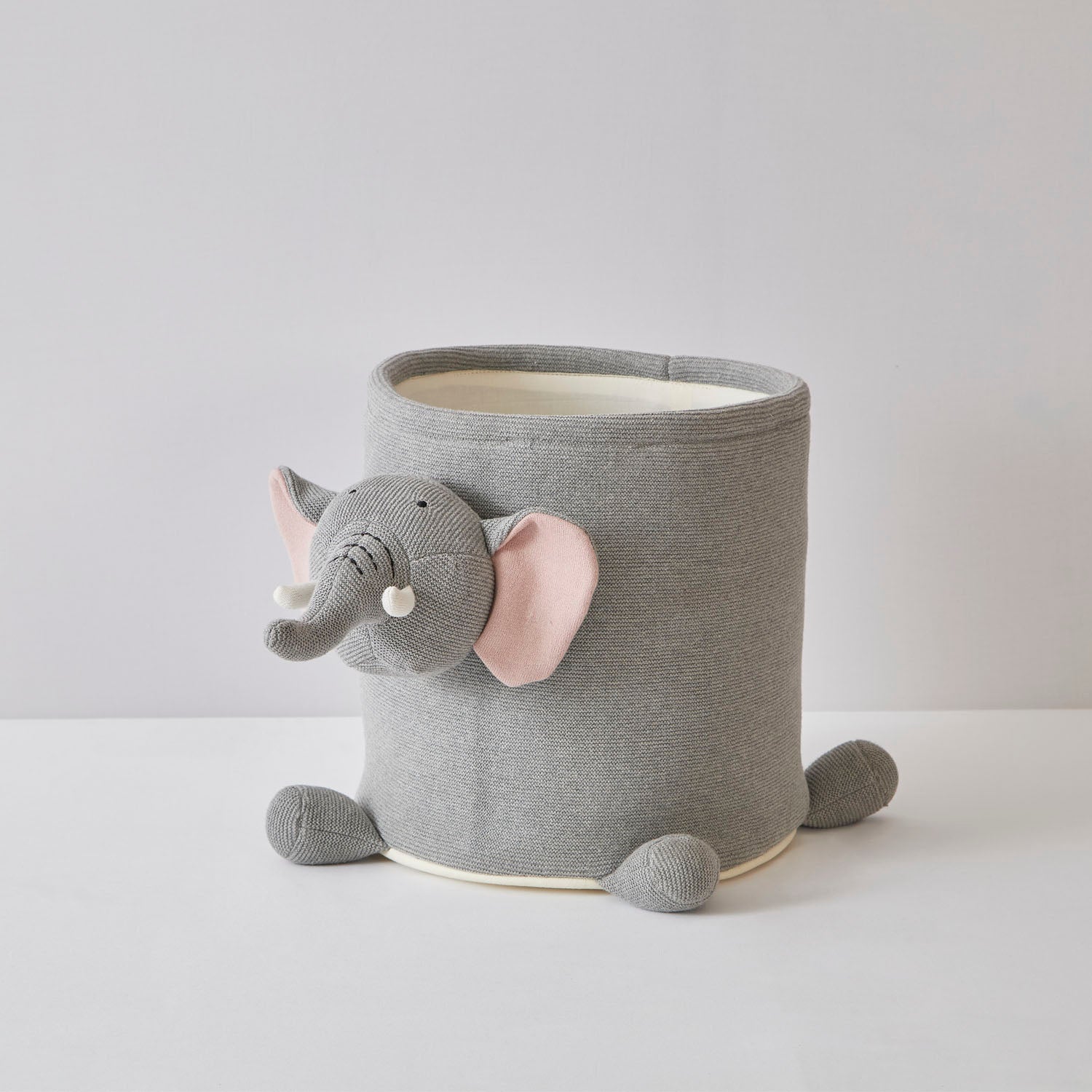Elephant Cotton Knitted Toy Basket