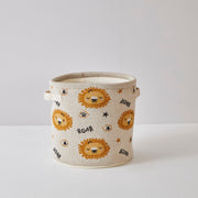 Lion Cotton Knitted Toy Basket