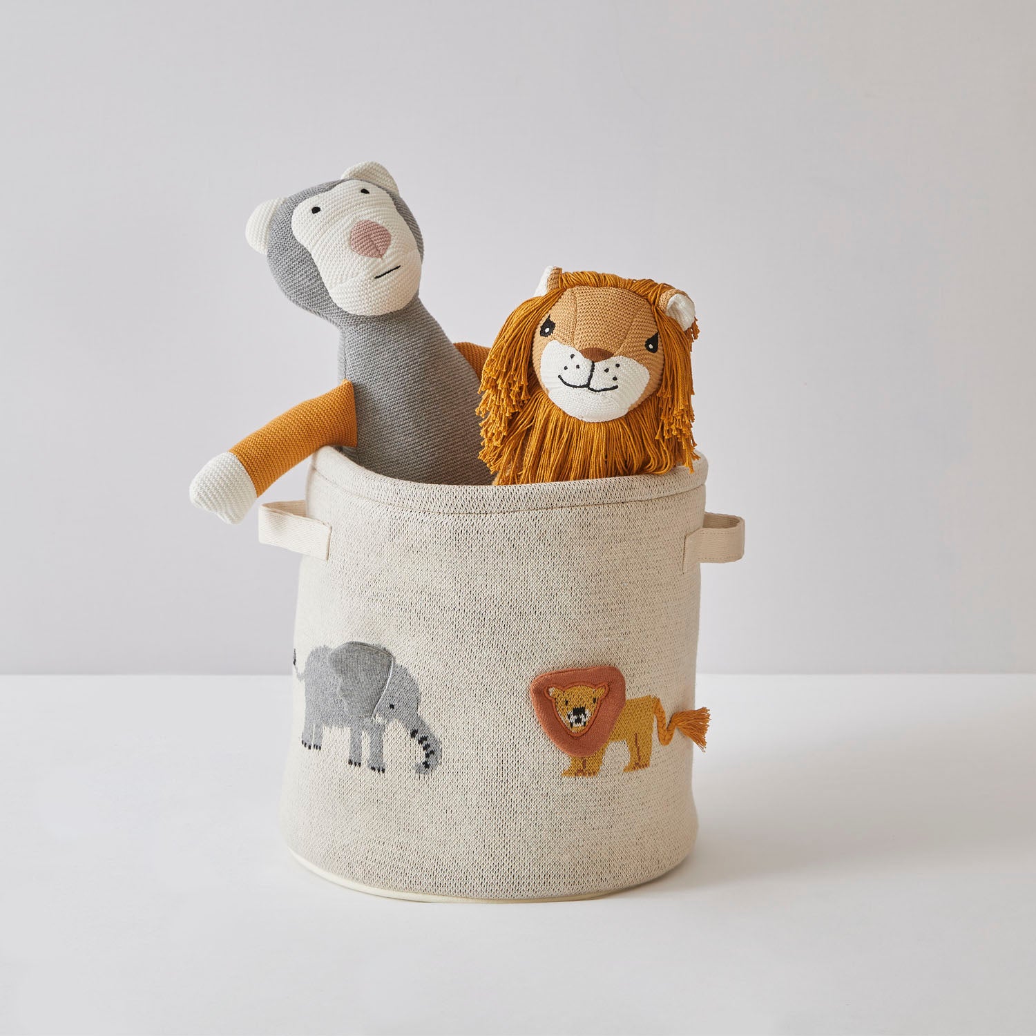 Safari Cotton Knitted Toy Basket