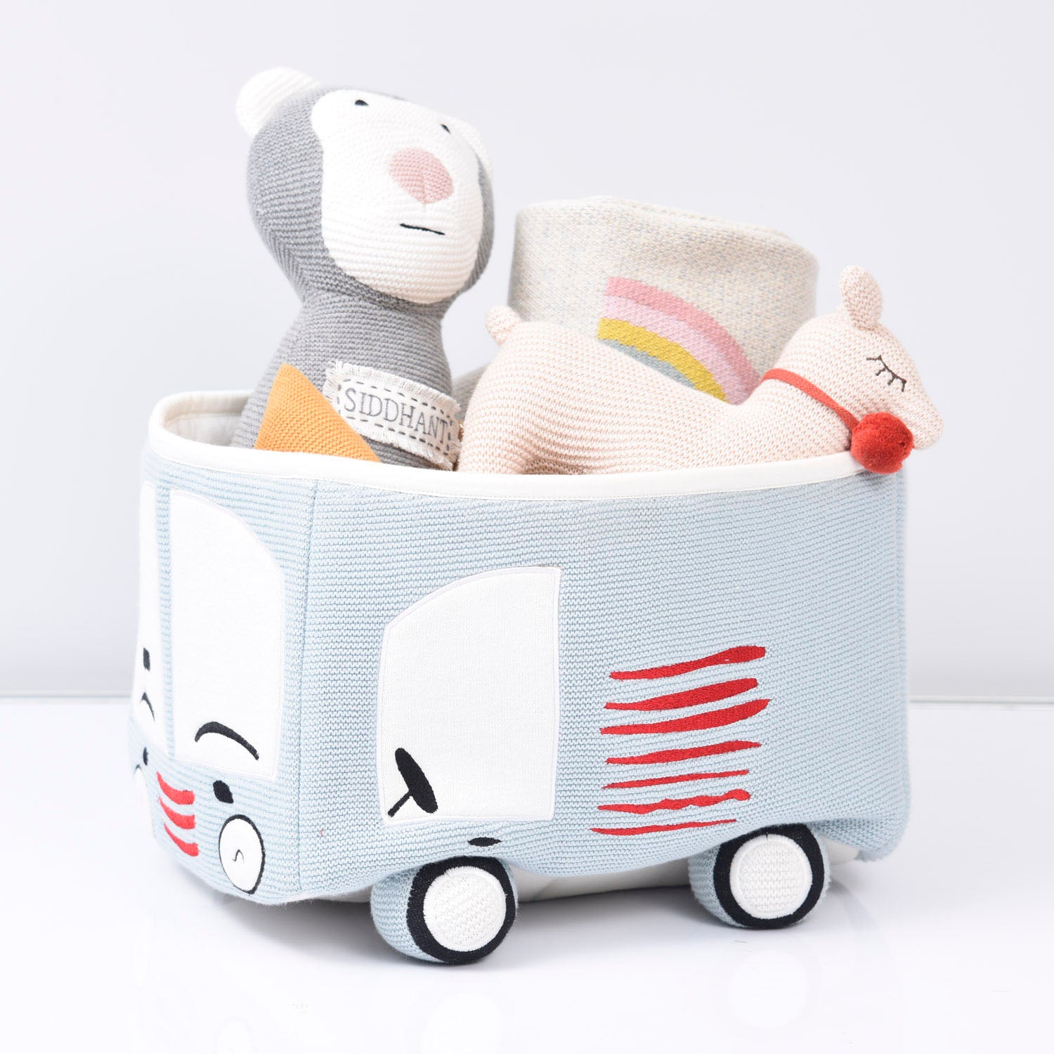 Truck Cotton Knitted Toy Basket