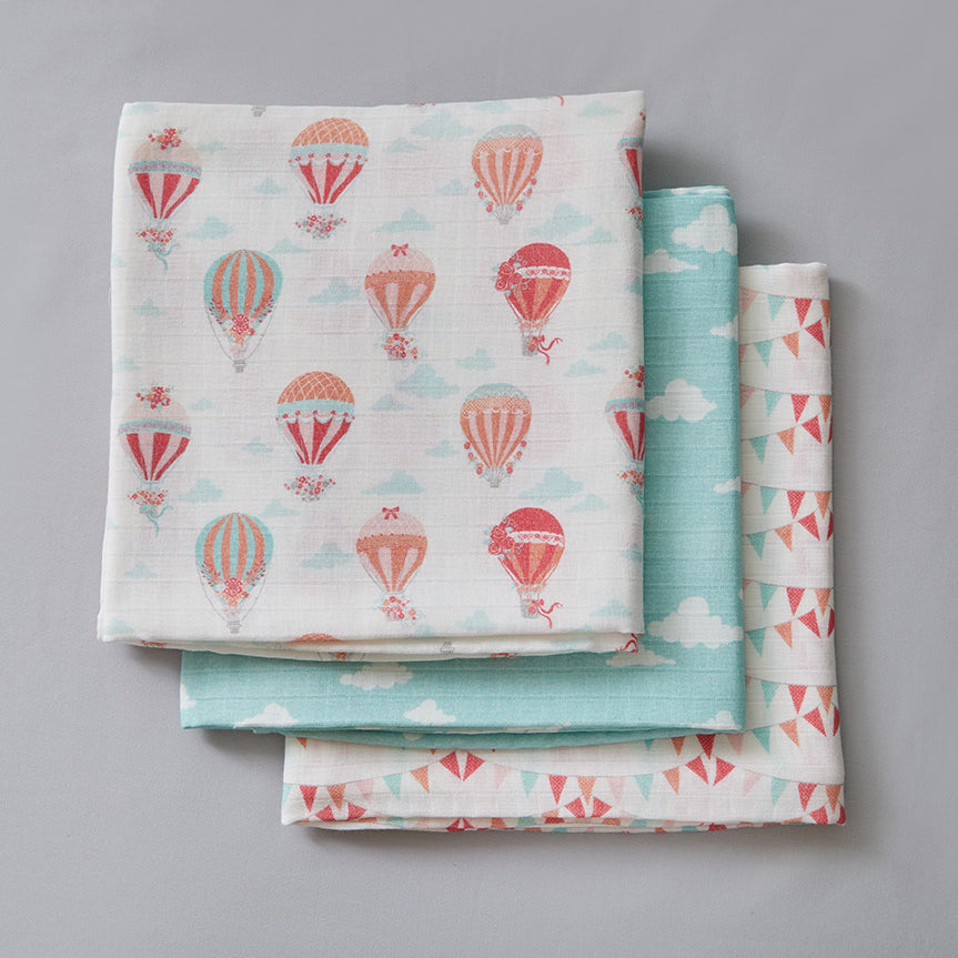 Muslin Swaddles (Set of Three)