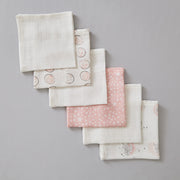 Elephant Muslin Wash Cloths - Set of Six