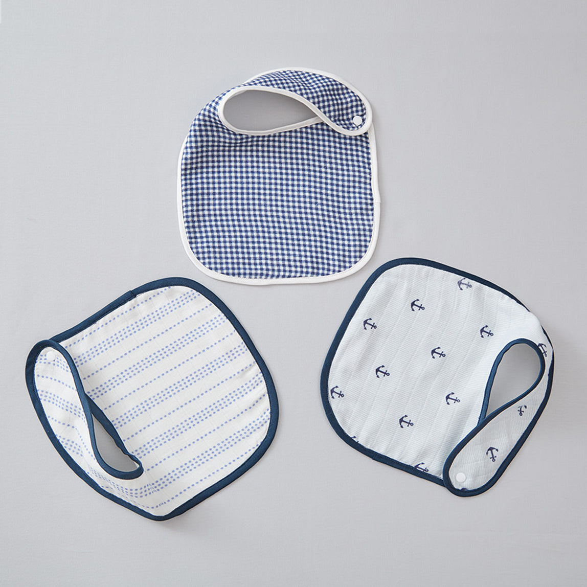 Sail Boat Bibs - Set of Three