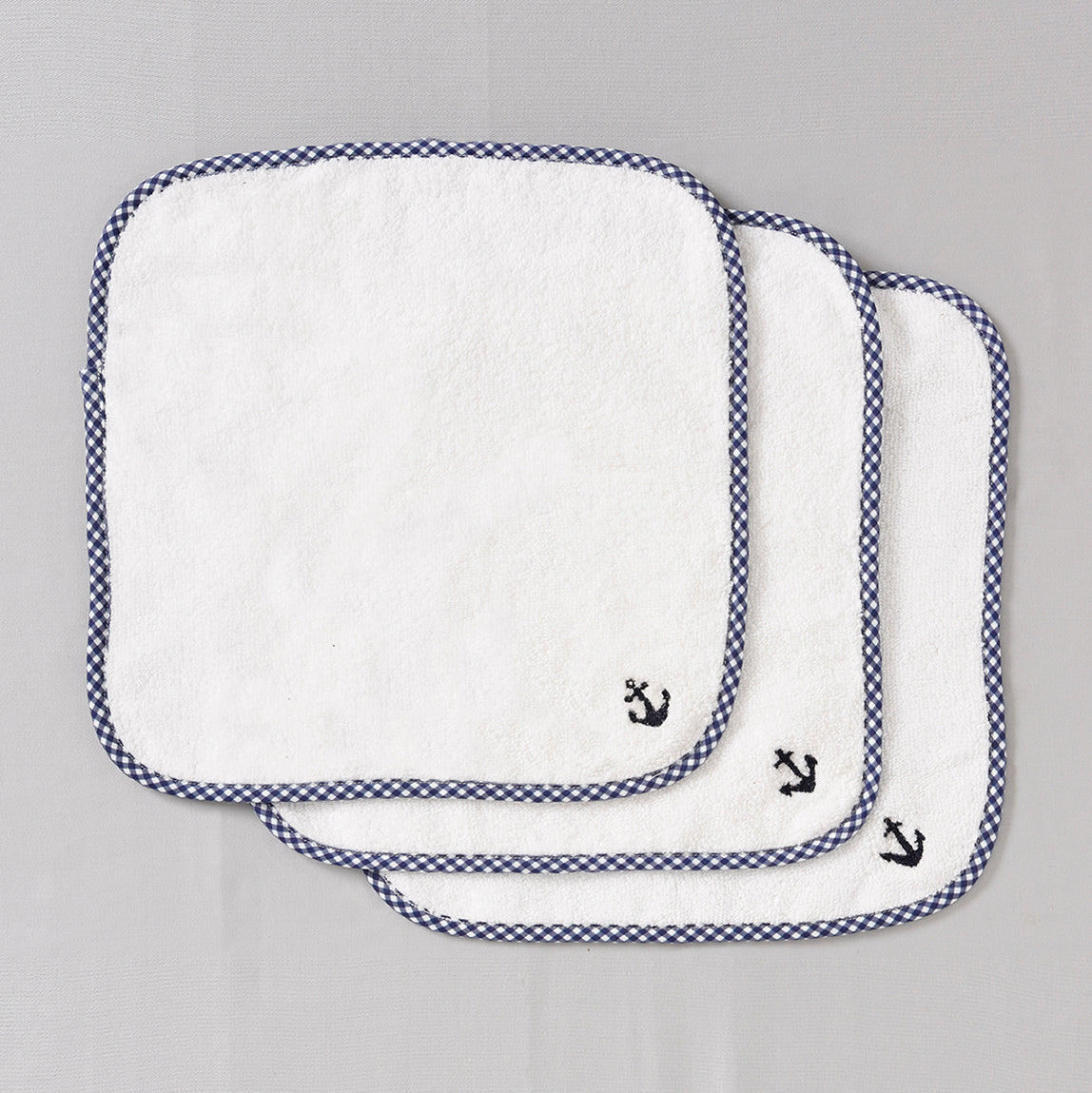 Sail Boat Face Towel - Set of Three