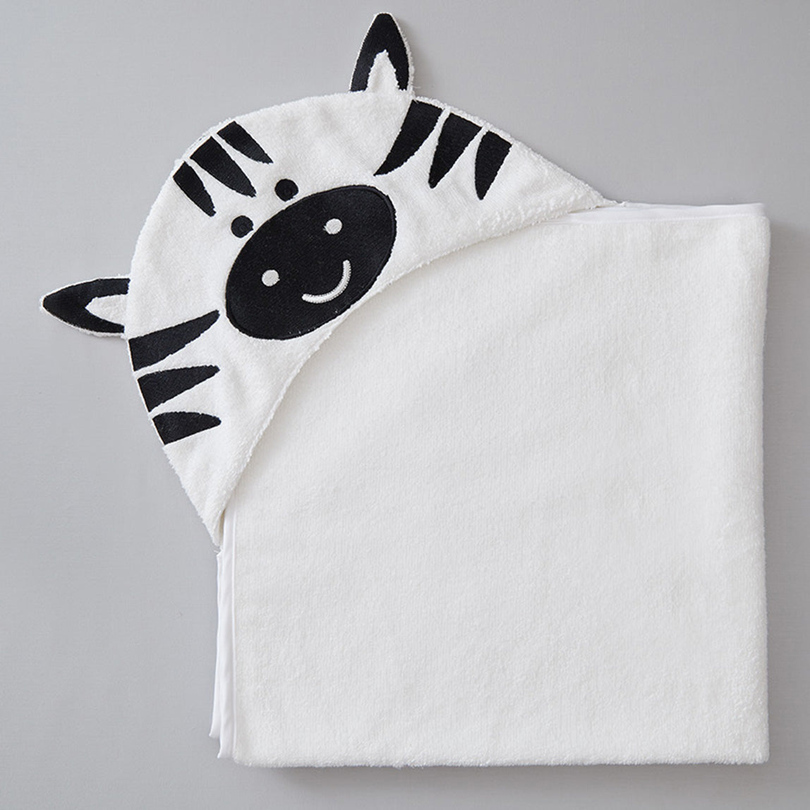 Zebra Premium Cotton Hooded Towel - Main Image