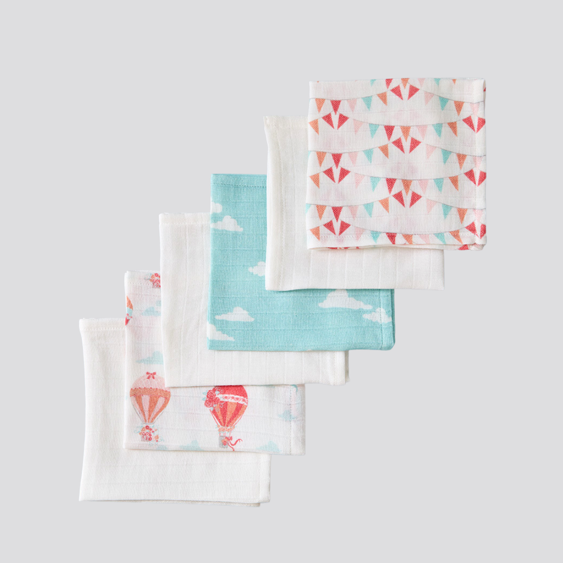 Muslin Wash Cloths (Set of Six)