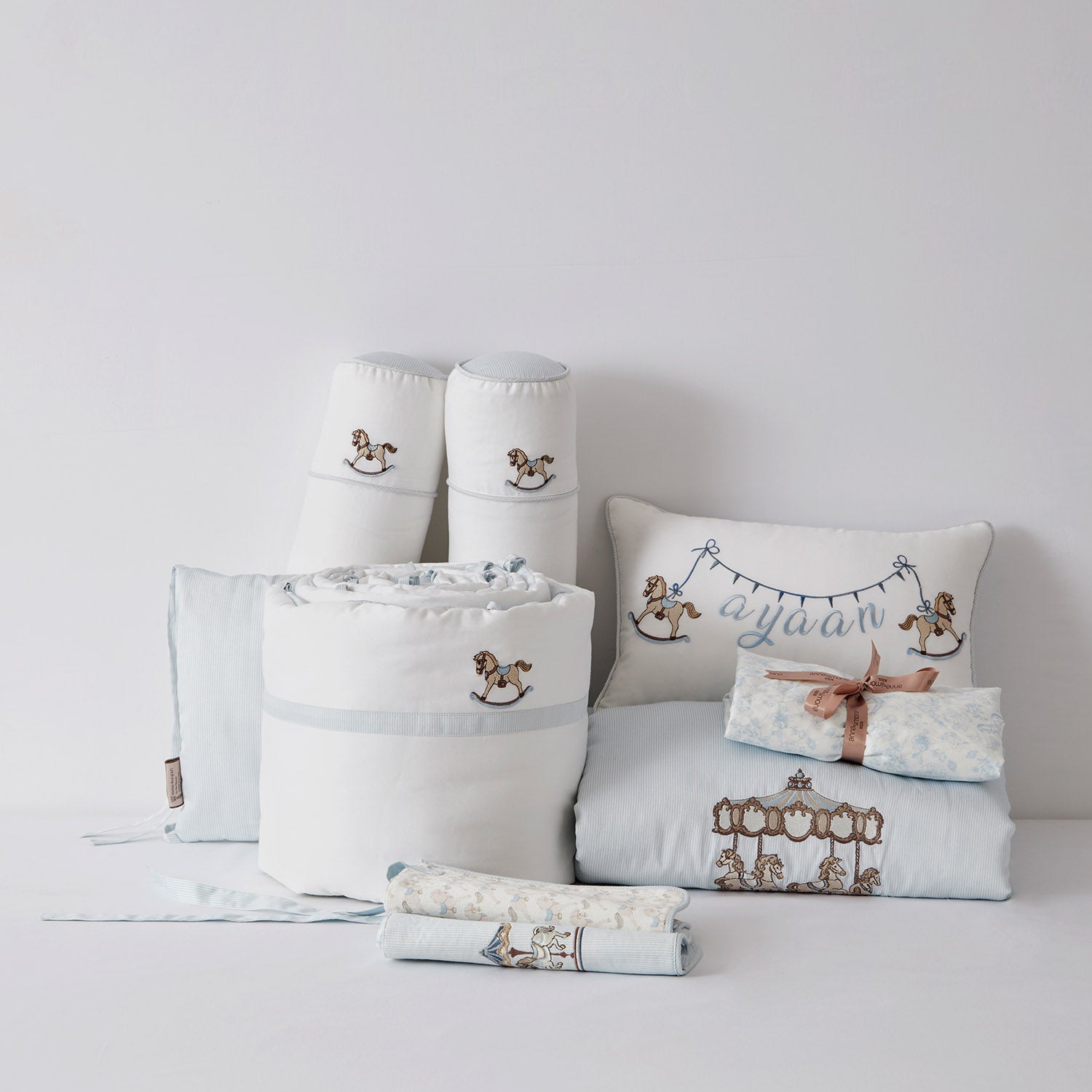 Horse Cradle Crib Bedding Set - Set of Eight