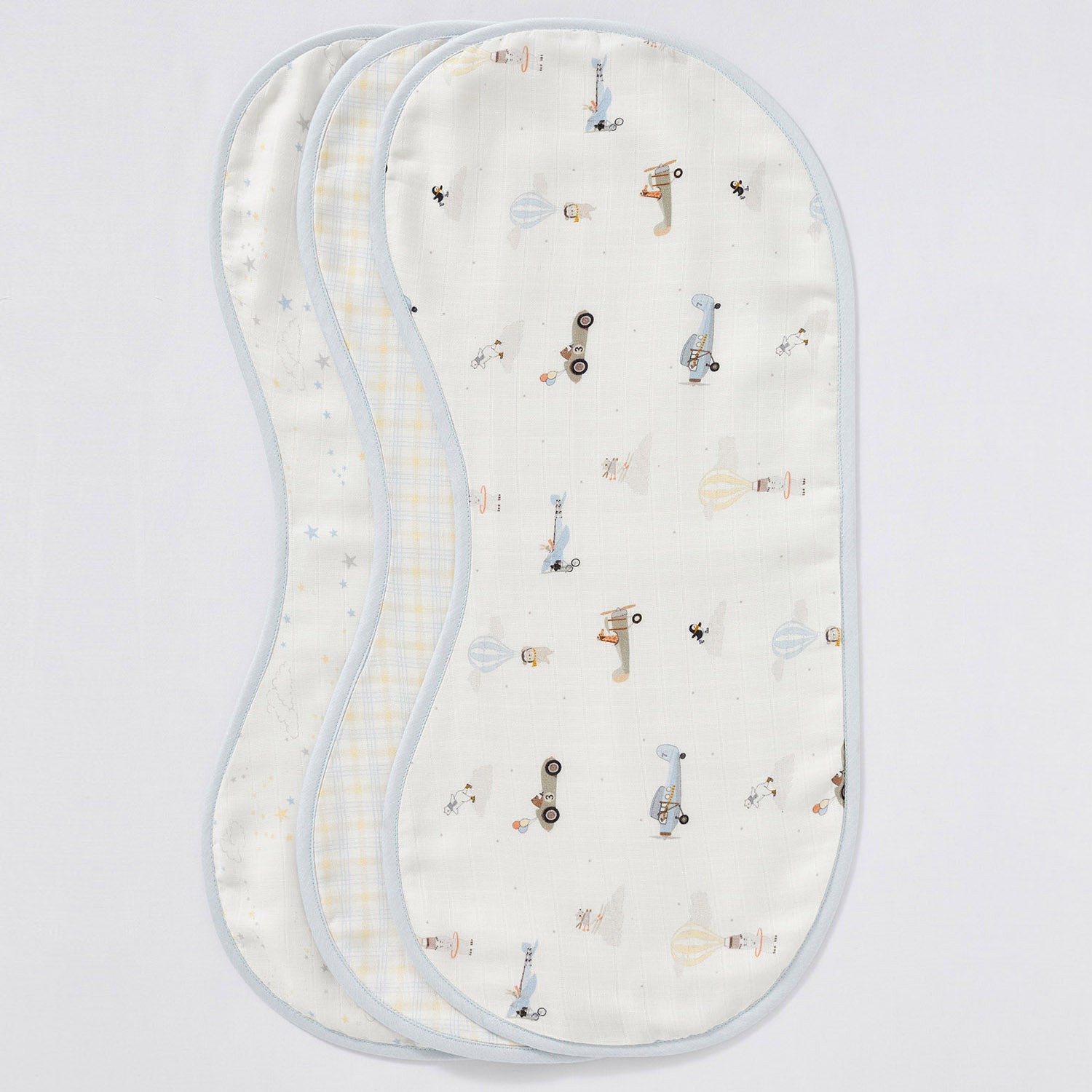 Adventure Muslin Burp Cloths - Set of Three