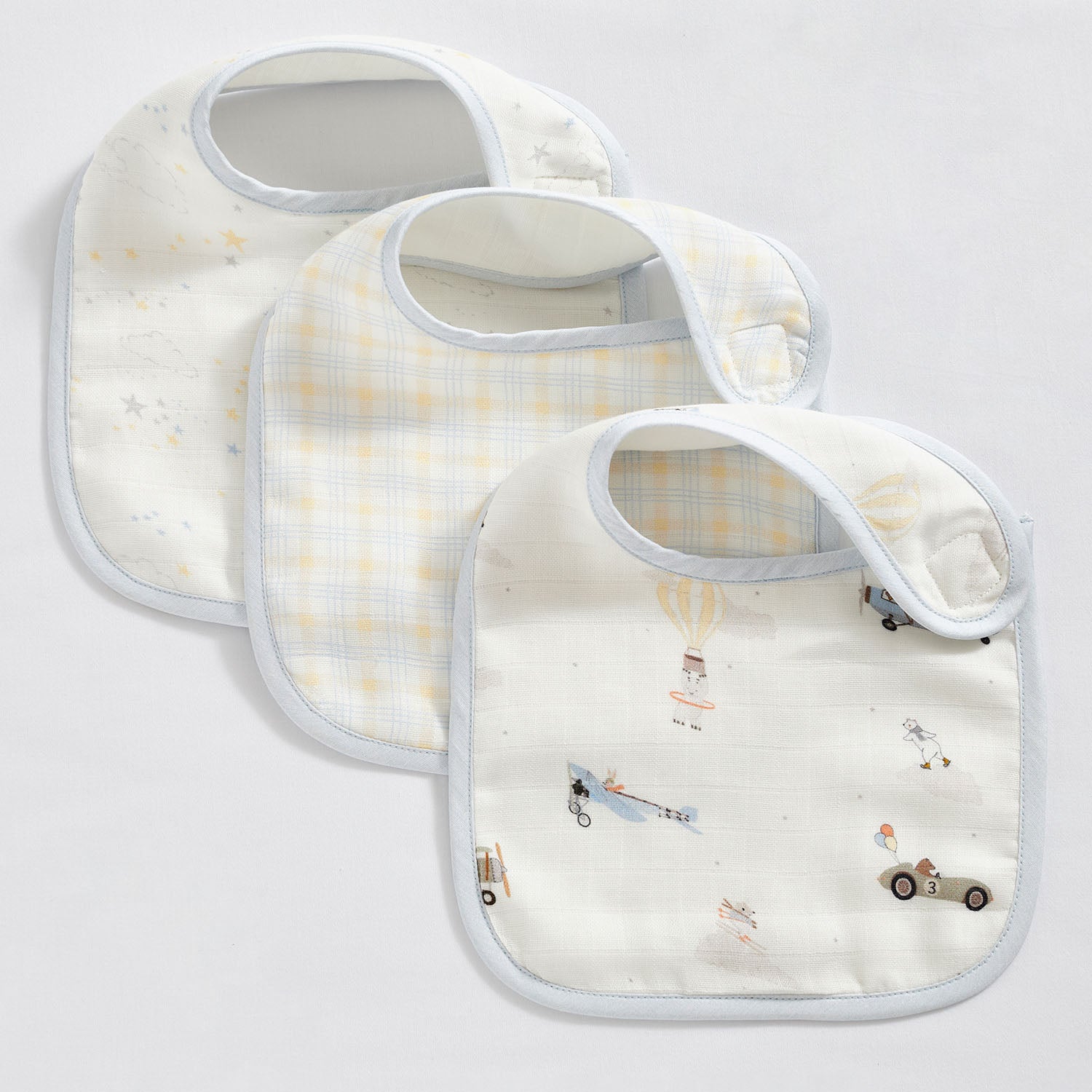 Adventure Muslin Bibs - Set of Three