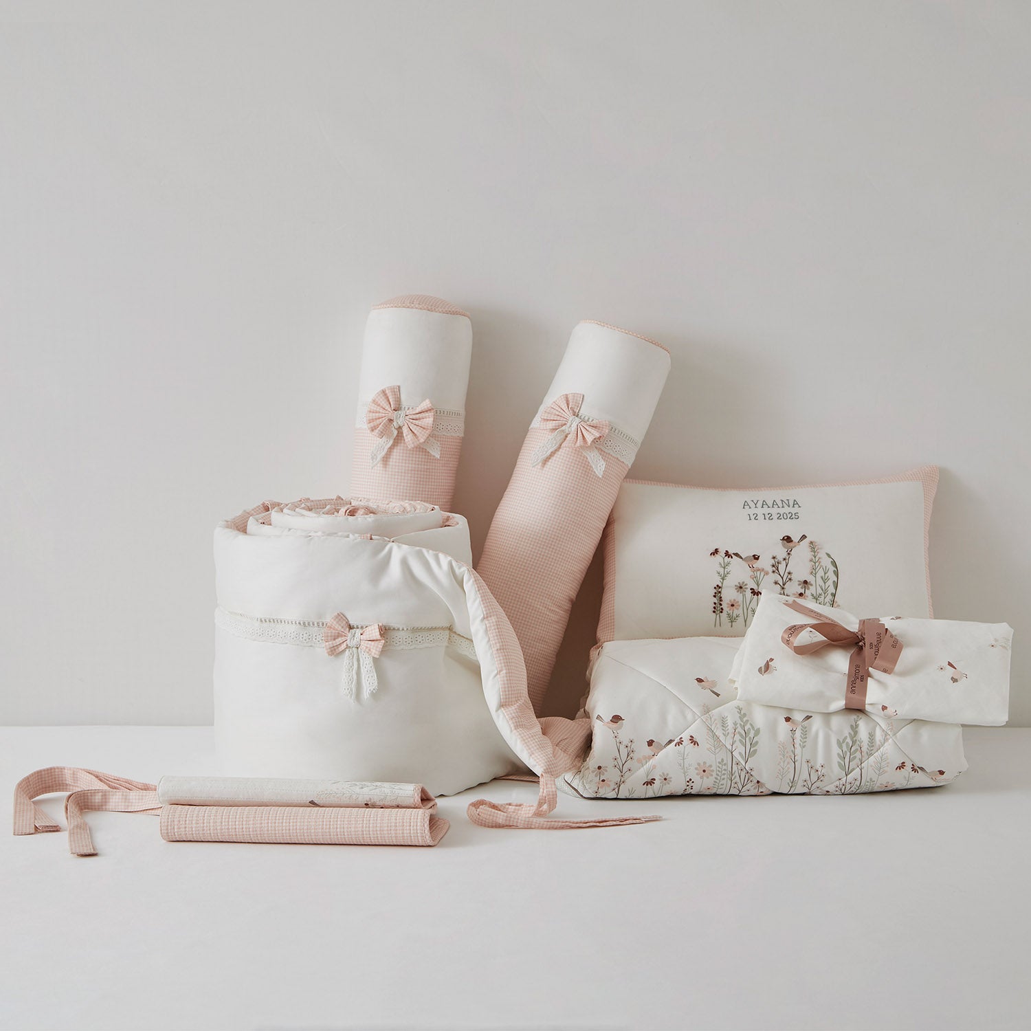 Bird Crib Bedding Set - Set of Eight