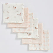 Bird Muslin Wash Cloths - Set of Six