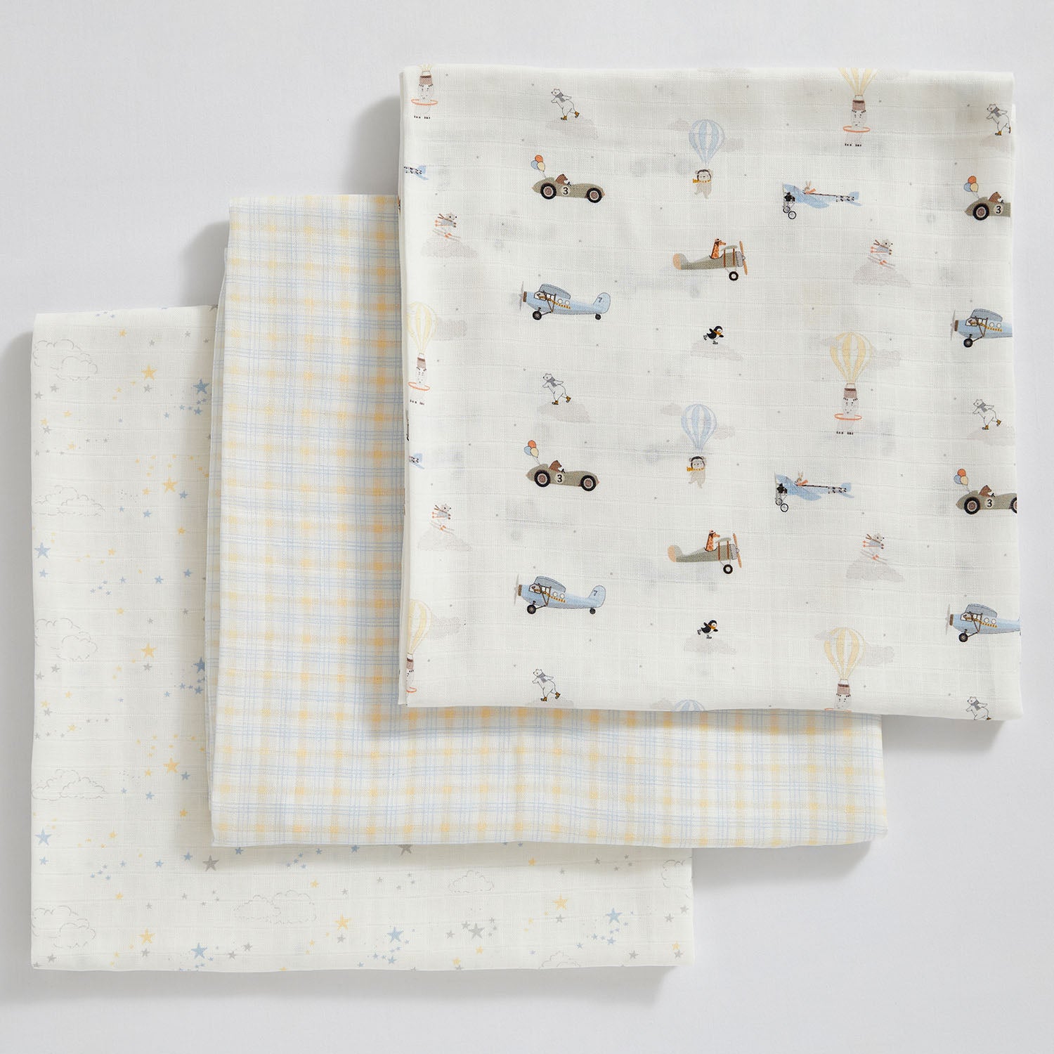 Adventure Muslin Swaddles - Set of Three