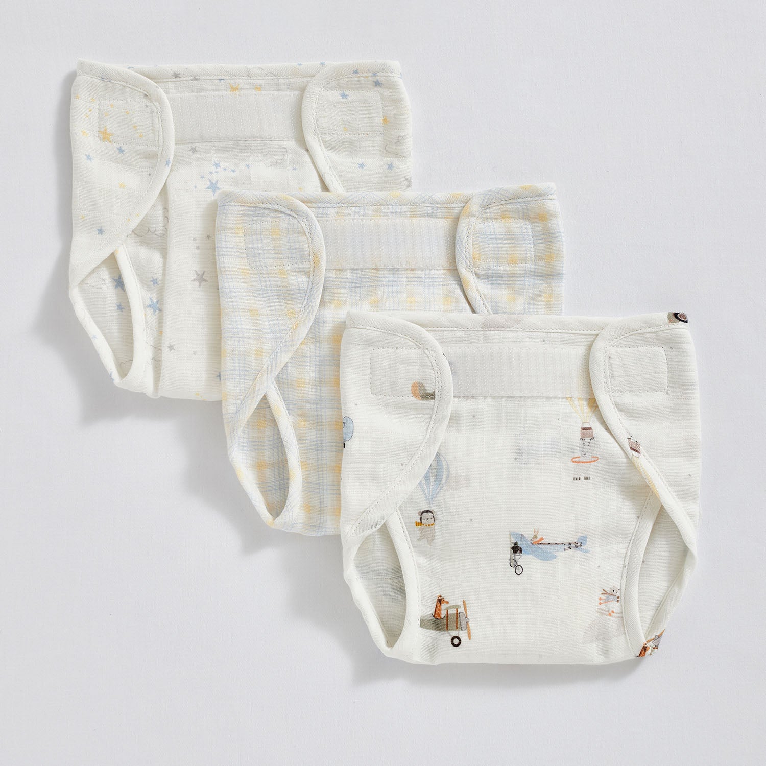 Adventure Muslin Nappies - Set of Three