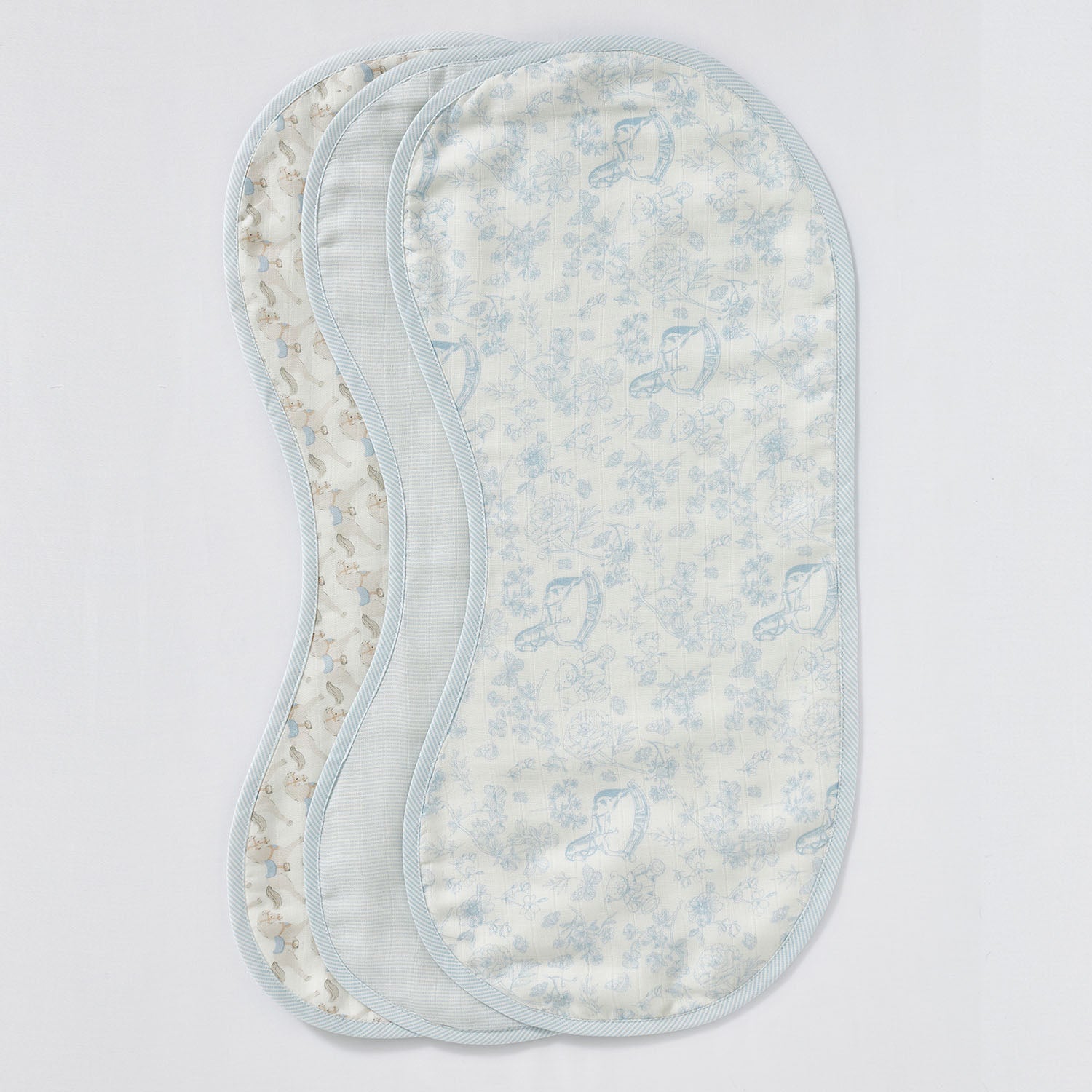 Horse Cradle Muslin Burp Cloths - Set of Three