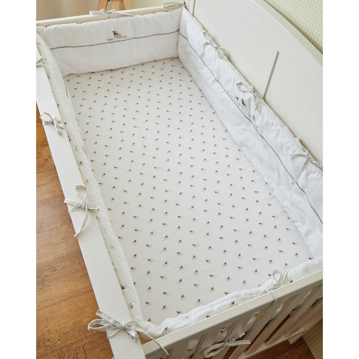 Sheep Fitted Cot Sheet - Set of Three