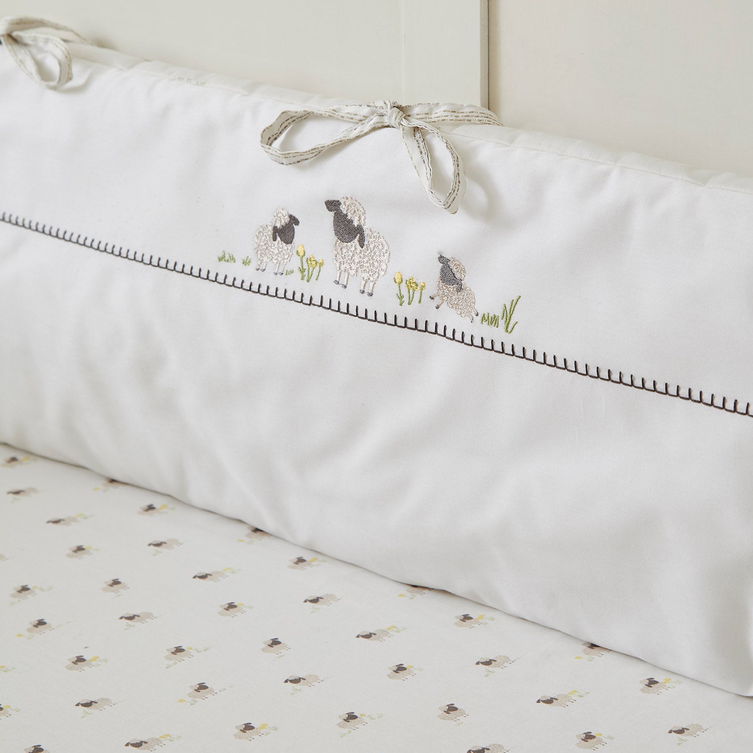 Sheep Fitted Cot Sheet - Set of Three