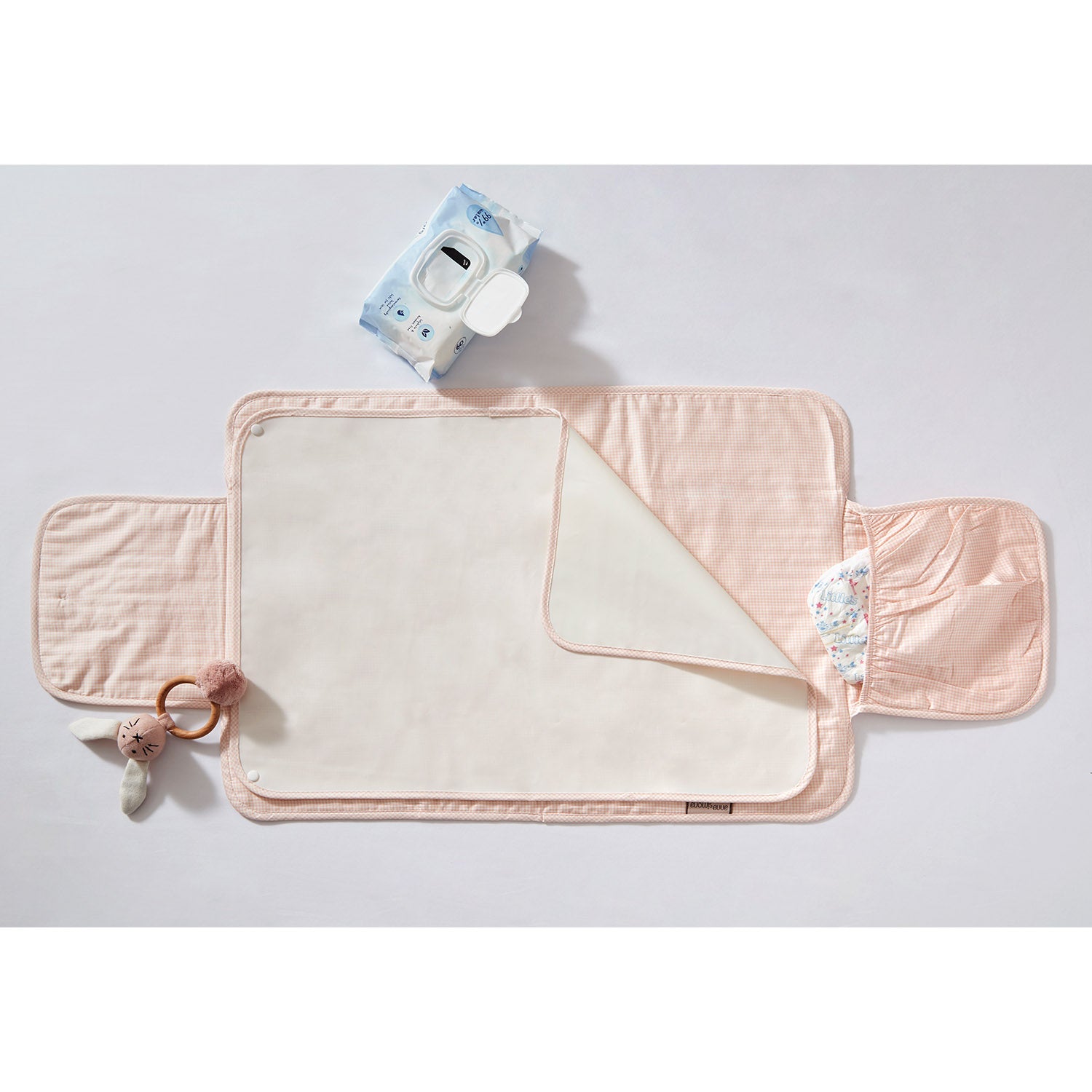 Portable Diaper Changing Mat - Pink Checks