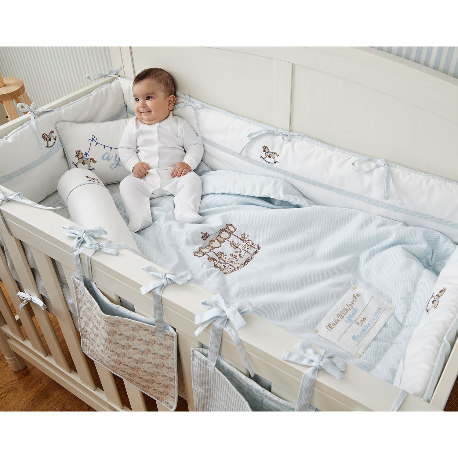 Horse Cradle Crib Bedding Set - Set of Eight