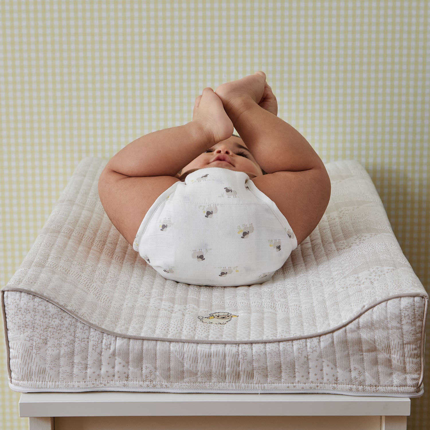 Sheep Muslin Nappies - Set of Three